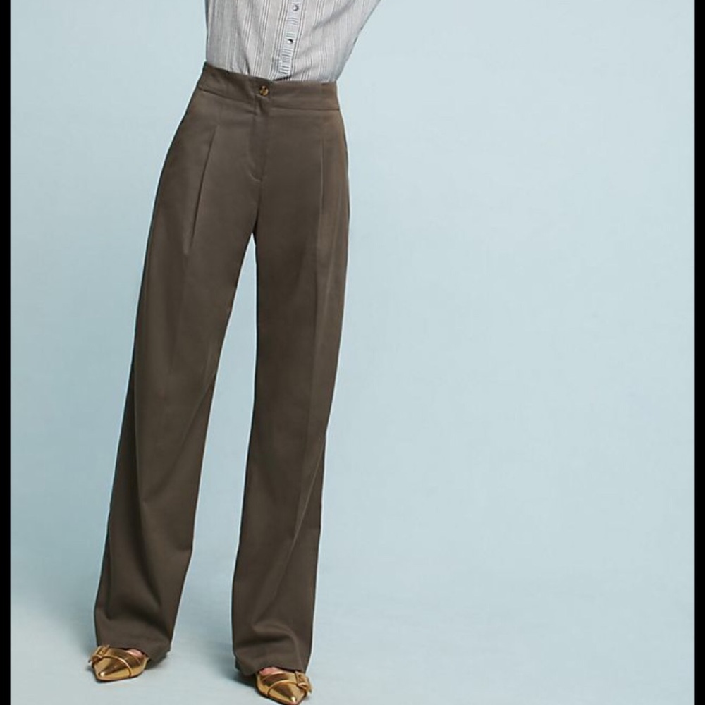 Anthropologie Essential Wide Leg Trousers